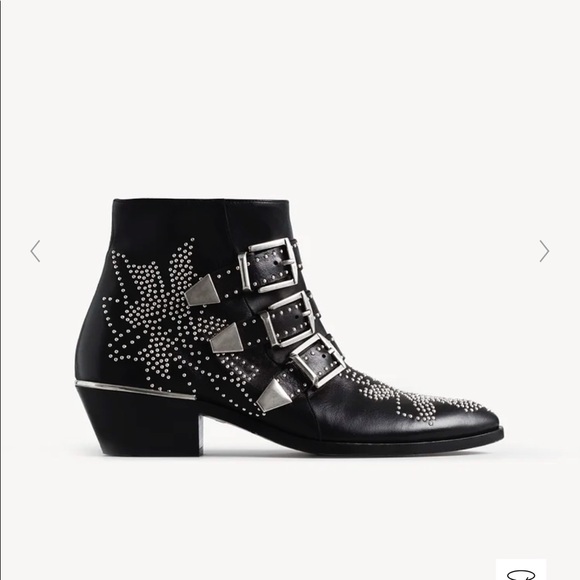 Chloe Suzanna 30MM Black/ Silver studded Bootie. - Picture 8 of 9